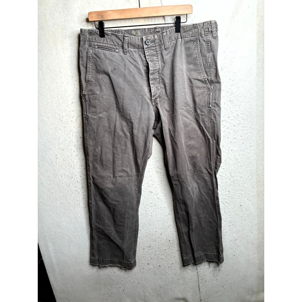 Gap The Cadet Pants Mens 38x30 Gray Cotton Twill Stretch Mid Rise Straight Leg